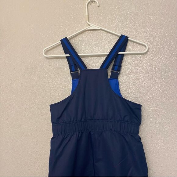 Swiss Tech Water Repellent Snow Pants bibs kids unisex navy blue Size 8 NWOT - Picture 4 of 11